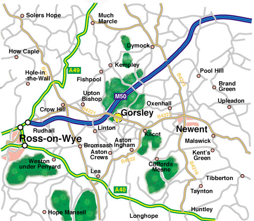 Map of Gorsley